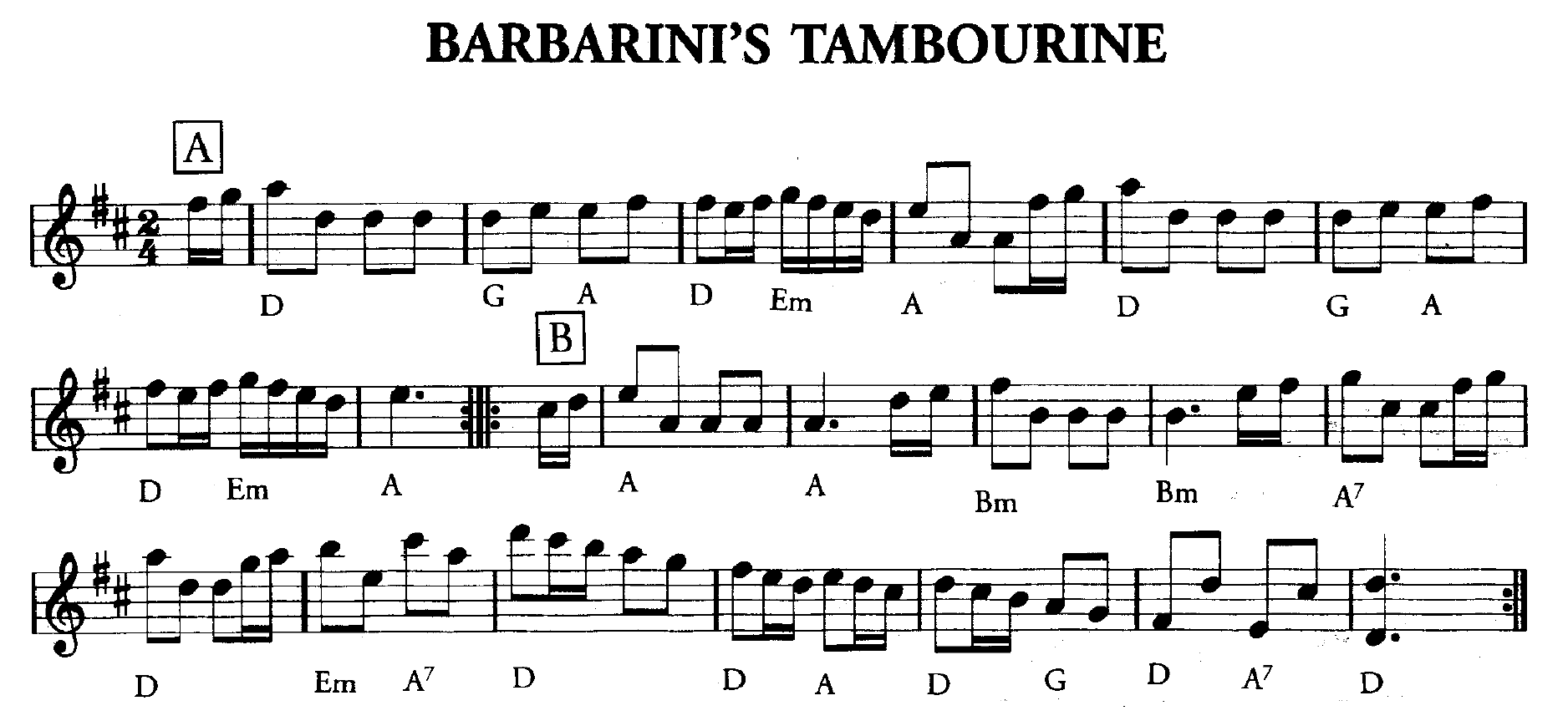 Barbarini's Tambourine (music)